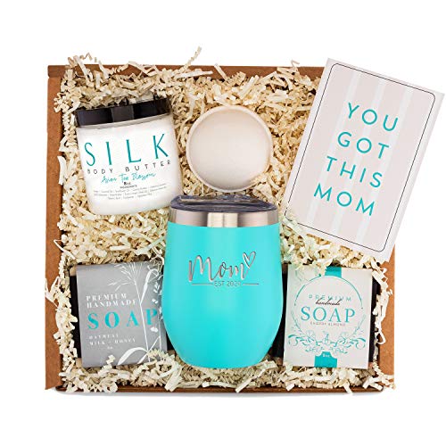 Book Cover New Mom Gifts Ideas | Mom Est. 2020 Spa Gift Box | Best Present Idea for First Time Mommy w/New Baby | Cute Expecting Mother to be Baby Shower Presents for Her Pregnancy