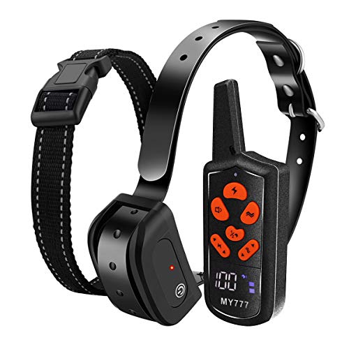Dog Shock Collar with Remote - Waterproof Dog Training Collar for Dogs Large,Medium,Small-Corrective Collar w/ 3 Training Modes, Beep, Vibration,Shock Collar with 1~100 Shock Level 1800ft Remote Range
