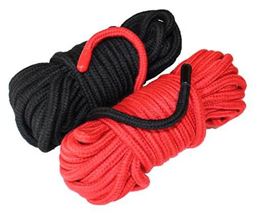Nifty-Drifty Extra Long Premium Cotton Rope - No Fraying, Pair of 2, 72-Foot Total (2 Ropes x 36-Foot 11m Each)