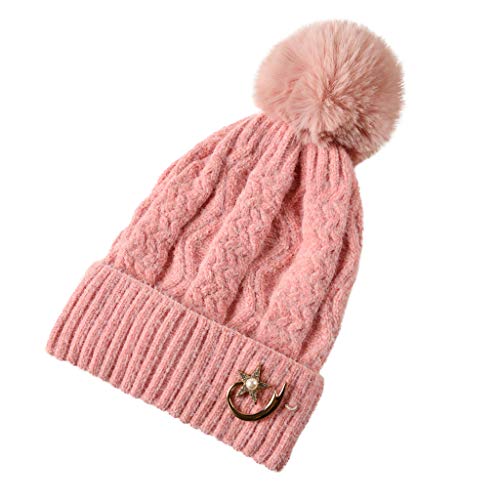 MOKINGTOP Fashion Women Keep Warm Winter Casual Knitted Hat Wool Hemming Hat Ski Hat