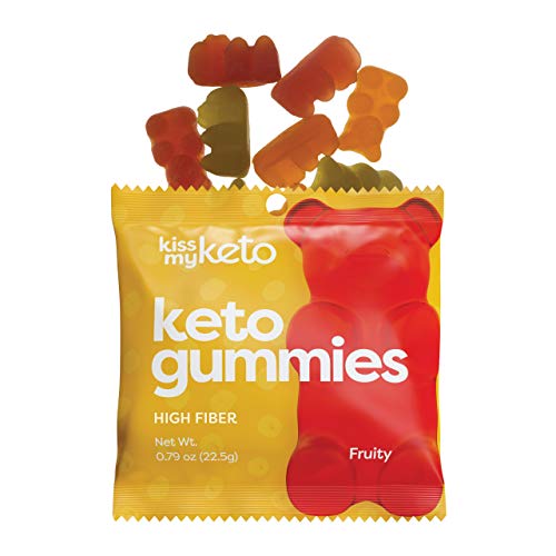 Kiss My Keto Gummies with MCT Oil - Low Carb Candy - Smart Keto Friendly Snacks - Low Sugar & Gluten Free - Only 3g Net Carbs, 3-Pack