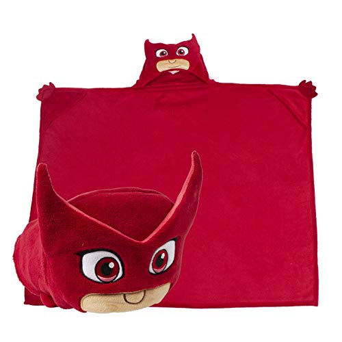 Book Cover Comfy Critters Stuffed Animal Blanket â€“ PJ Masks â€“ Kids Huggable Pillow and Blanket Perfect for Pretend Play, Travel, nap time. (Owlette)