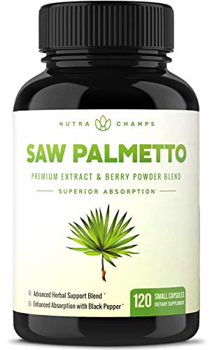 Book Cover Saw Palmetto Supplement for Prostate Health [Extra Strength] 600mg Complex with Extract, Berry Powder & Herbs - Supports Healthy Urination Frequency, DHT Blocker & Hair Loss Prevention - 120 Capsules