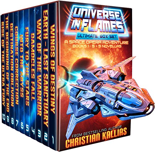 Book Cover Universe in Flames â€“ Ultimate 10 Book (5 novels + 5 novellas) Box Set: An Epic Space Opera Adventure