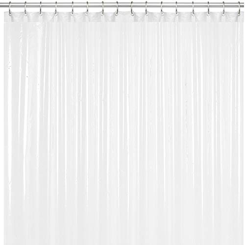 Book Cover LiBa Mildew Resistant Anti-Microbial PEVA 8G Shower Curtain Liner (72x72, White)
