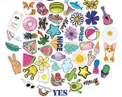ENIBON 100Pack VSCO Stickers for Hydro Flask, Waterproof Cute Cartoon Stickers for Hydroflasks Water Bottles Laptop, Trendy Aesthetic Stickers for Kids, Teens, Girls and Boys