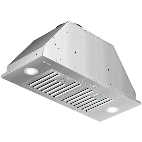 EKON Range Hood Insert 30 Inch, 900 CFM Built-in Kitchen Vent Hood, Ducted or Ductless Convertible, 4-Speed Soft Touch Panel, Stainless Steel Filters, Over Stove Vent Hood NAB01-30