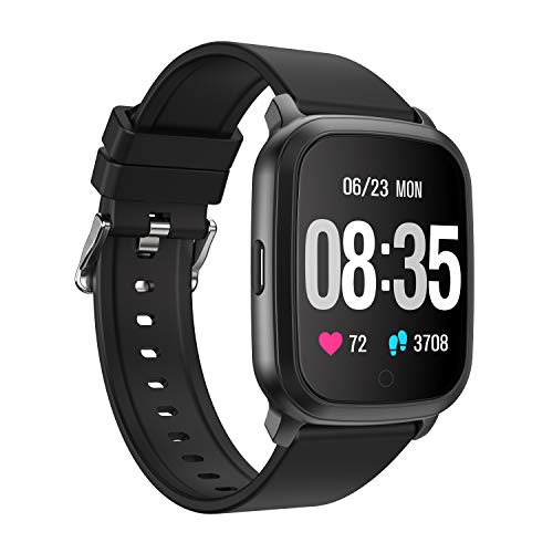 YoYoFit Cube Smart Watch with Heart Rate, Fitness Tracker with Music Player Control,Sport Watch Wish 1.3" Touch Screen, Pedometer, Sleep Monitor and Step Counter Activity Tracker Women&Man