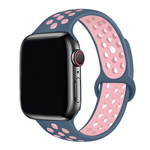 Yadoo Compatible with Apple Watch Band 44mm 42mm 40mm 38mm,Series 5 Waterproof Durable Breathable Soft Silicone Replacement Wrist Band for iWatch Series 5/4/3/2/1, S/M M/L for Women/Men