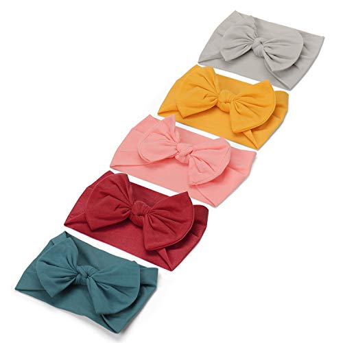 Baby Girl Headbands Newborn Hairbands-Infant Soft Knitting Headwraps Toddler Bowknot Knotted Hair Accessories, Pack of 3