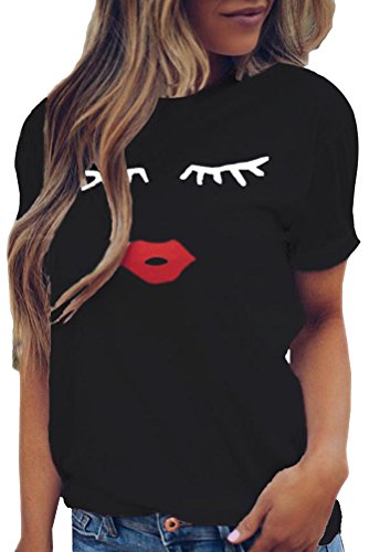 LOOKFACE Women's Cute T Shirt Junior Tops Teen Girls Graphic Tees