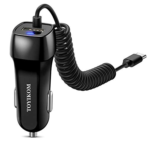 USB C Car Charger Compatible Samsung Galaxy S10 Plus/S10/S10e/S9 Plus/S9/S8/S8+ Note 10 Plus/10/9/8 Car Charger for Android Phone, Google Pixel 4 XL/4/3 XL/3/3a XL/3a/2 XL/2/XL Car Charger