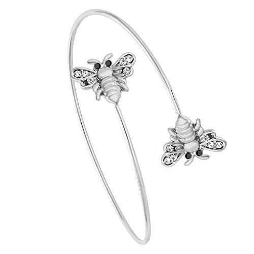 SENFAI Latest Tiny Bee and Flower Adjustable Charm Bracelet Bangles Women Jewel