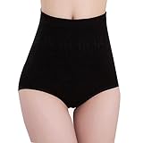 Forthery-Women Waist Trainer Tummy Control Panties Body Shaper High Waisted Shapewear Briefs(Black)