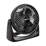 Amazon Basics Air Circulator Fan, Desk Fan for Bedroom, Home and Office, With 90-Degree Tilt Head, 3 Speed Settings, Lightweight (3 LBS), 35 Watts, Black, 11.1"W x 6.3"D x 10.9"H