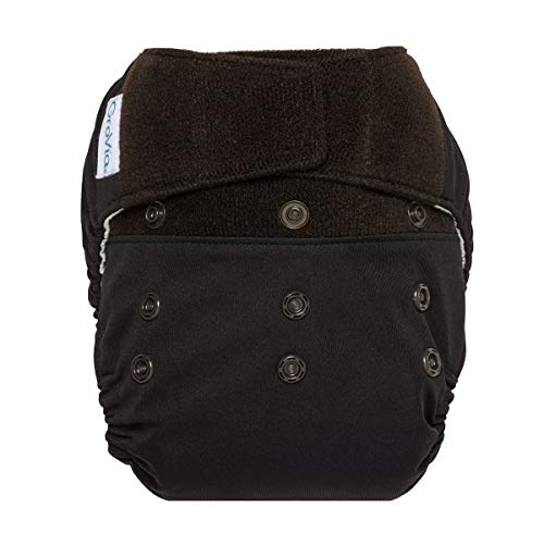 COTCLO GroVia Reusable Hybrid Baby Cloth Diaper Hook & Loop Shell (Jet), One Size