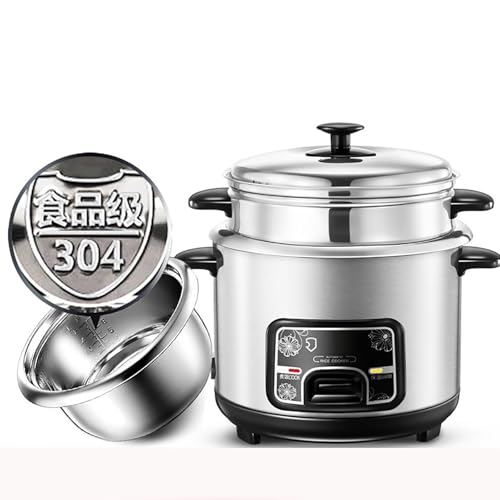 Old fashioned Rice Cooker (2liters/400W/220V) Home Intelligent Insulation Multi-function Stainless Steel Inner Pot Spoon Steamer And Measuring Cup Dormitory Small Appliances Can Accommodate Up To 7 Pe