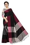 PERFECTBLUE Women`s Art Silk saree with Blouse Piece(Sa9na3shadeVariation) (Black)