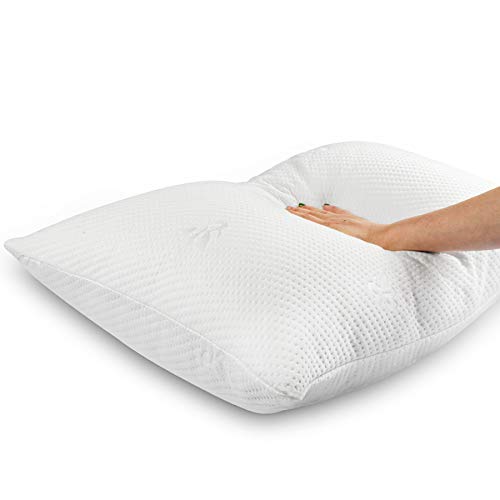 Cooling Bed Pillows for Sleeping Shredded Memory Foam Pillow Queen(20x30) with Washable Pillow Cover,Great Support and Fluffy