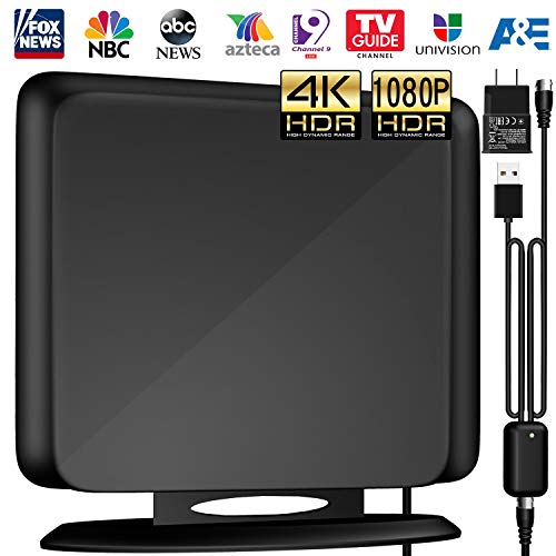 Book Cover Indoor TV Antenna Amplified Channels - Upgraded Long Range Digital HDTV Antenna High Reception Digital TV Antenna for All Older TVs Fire TV Stick 4K/Vhf/Uhf/1080P Free Channels 13ft Coax