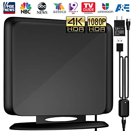 Indoor TV Antenna Amplified Channels - Upgraded Long Range Digital HDTV Antenna High Reception Digital TV Antenna for All Older TVs Fire TV Stick 4K/Vhf/Uhf/1080P Free Channels 13ft Coax