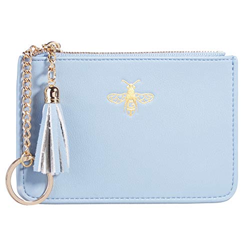 Women Coin Purse Change Wallet Coin Pouch Card Holder Clutch with Key Chain Ring Tassel Zip by Gostwo