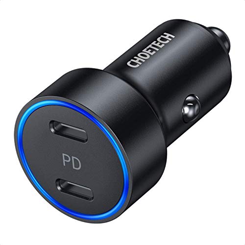 USB C Car Charger,CHOETECH 36W 2-Port All Metal Fast Car Charger for iPhone 12/12 Pro Max/12 Mini,Dual 18W Type C PD Car Charger for iPhone 11/11 Pro Max/SE/XS/XR/8,Galaxy S20/S10,iPad Pro,AirPods Pro