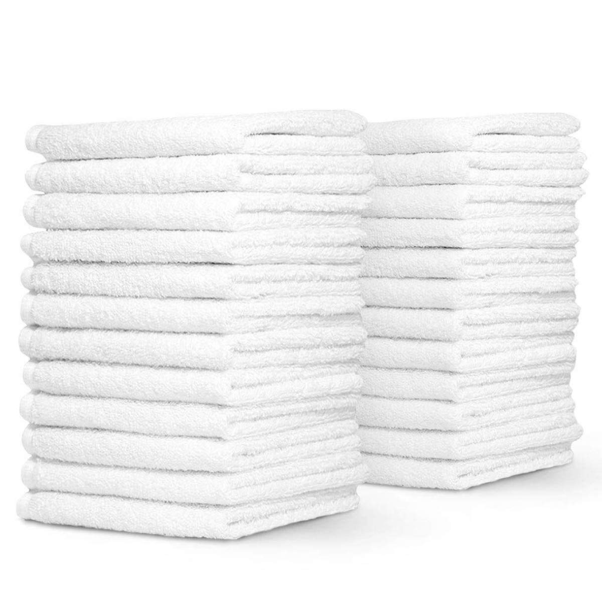 Honest Linen White Spindle 16 X 30 Hand Towel Set- 12 Quick Dry Long Lasting Hand Towels -Super Absorbent, Double Stitched and Long Lasting