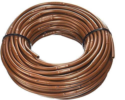 One Stop Outdoor USA Made - 1/4-Inch x Irrigation/Hydroponics Dripline with 6-Inch Emitter Spacing (Brown)