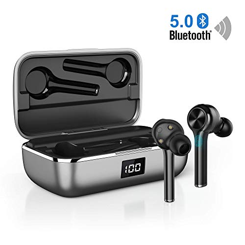 Ture Wireless Earbuds Bluetooth 5.0, in-Ear Noise Cancelling Bluetooth Headphones 40H Playtime with Dual-Mic Stereo Headset Touch Control Compatible with Smartphones Tablets (Black)