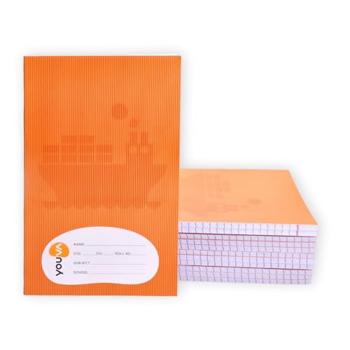 YOUVA Navneet Brown Cover | Soft Bound Long Book | 17 cm X 27 cm | Single Line | 172 Pages | Pack of 12