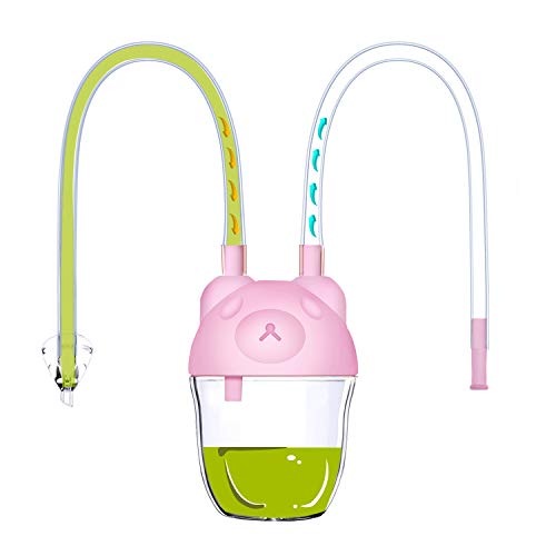 Book Cover Nasal Aspirator Snotsucker Baby Infant - Hospital Grade Booger Remover, Hygienic & Safe, BPA Free, Easy to Use Pink