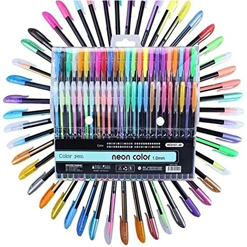 Book Cover Eubell Color Glitter Gel Pen Set, Coloring Pens Art Marker for Adult Coloring Books Crafting Doodling Drawing