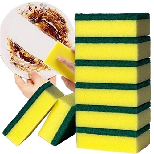 Book Cover Monakers 20Pcs Dishwashing Sponge, Double Layer Soft Strong Water Absorption Built Strong to Last Long For Home Kitchen