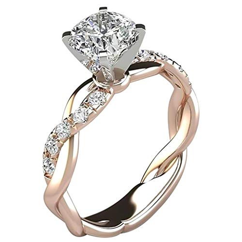 WoCoo Women Ring Bridal Cubic Zirconia Diamond Engagement Promise Rings Jewelry Gift