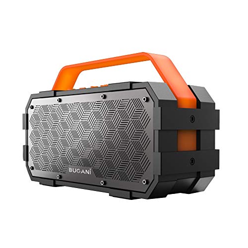 Bluetooth speakers, Bugani M90 Portable Bluetooth Speaker with 30W Stereo Sound and Deep Bass, 1300Min Playtime and Bluetooth5.0 100ft Wireless Range, Support TF Card/AUX, Built-in Mic, for Home Get t