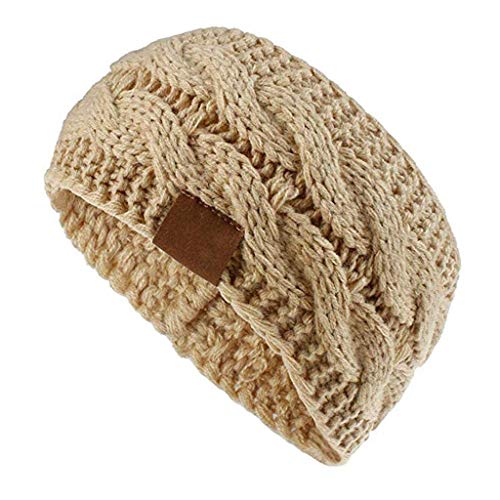 Book Cover Ridkodg Women Yoga Rubber Bands for Hair - Awesome Headbands Crochet Knitted Braided Knit Wool Headband