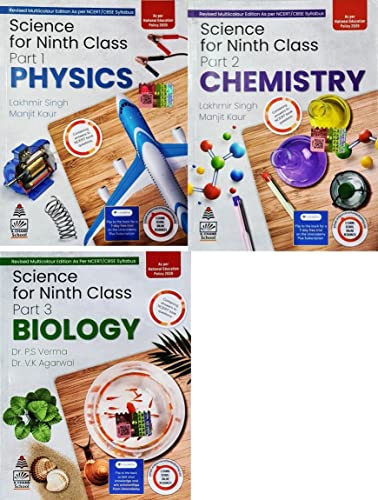 Combo Pack: Lakhmir Singh Class 9 Science (Biology, Physics, Chemistry) with Free Virtual Reality Gear (2020-2021 Examination)