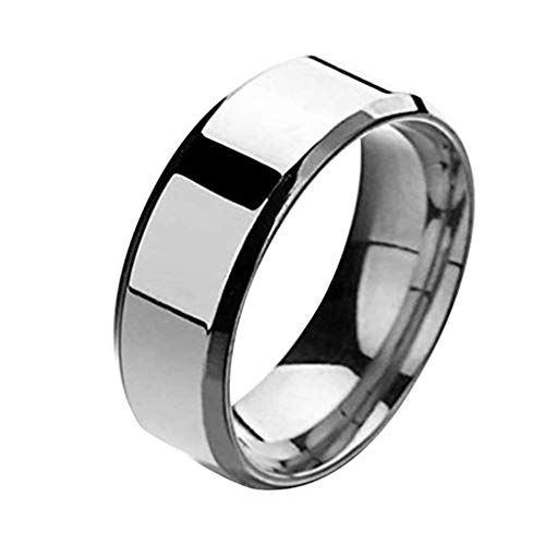 Book Cover Panfinggin Big Sale for Valentine's Day Women's Men's Fashion Stainless Steel/Spinner Ring Wedding Band Ring, 5-13 (US)