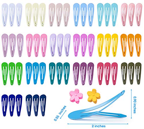 Book Cover 60Pcs Girl Snap Hair Clips Barrettes, Updated Metal Hair Barrettes Non-Slip for Babyâ€™s Fine Hair Clip-Thick and Thin Hair, Kids Party Wedding Daily Dance Party Hair Clip Accessories
