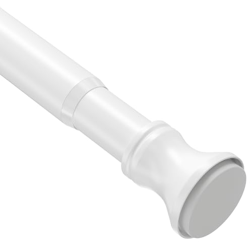 Amazer Shower Curtain Rod, Rust-Resistant Curtain Rod Adjustable Spring Tension Shower Rod for Bathroom