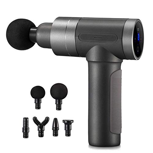 Muscle Massage Gun Percussion Massagers Back Leg Body Massage Deep Tissue Massager Handheld Gray