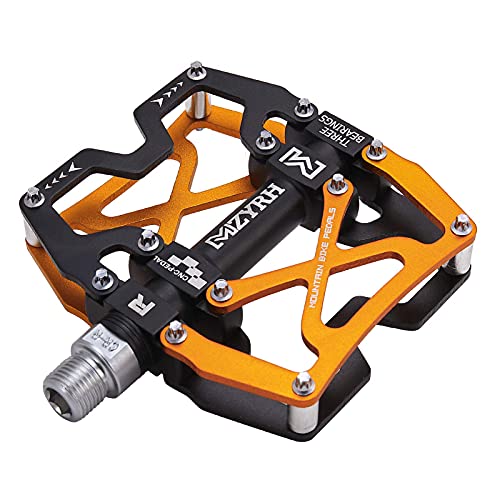 MZYRH Mountain Bike Pedals, Ultra Strong Colorful CNC Machined 9/16" Cycling Sealed 3 Bearing Pedals