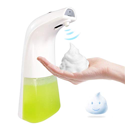 CASRUMYA Automatic Soap Dispenser Touchless Foaming Soap Dispeners 250ML Hands-Free Automatic Soap Pump for Bathroom Kitchen