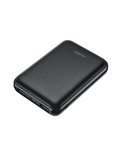 AUKEY Power Bank 10000mAh, Powrbank with Dual-Output, Mini Portable Charger Compatible with iPhone 11 Pro / XS Max / XR, Samsung Galaxy, Google Pixel, and More