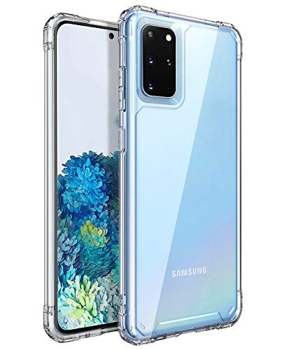 SKYLMW Galaxy S20 Plus Case,Shockproof Anti-Scratch Protection with Lanyard Hole Hard PC + Soft TPU Thin Slim Design Phone Cover Cases for Galaxy S20 Plus 6.7 inch 2020,Crystal Clear