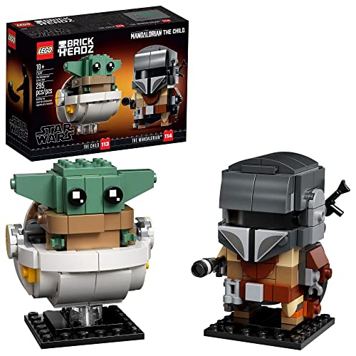 Book Cover LEGO BrickHeadz Star Wars The Mandalorian & The Child 75317 'Baby Yoda' Building Toy, Collectible Model Figures Set, Gift Idea