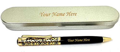 Crownlit Personalised Premium Metal Pen for Gifting with Box, Name Printed on Both