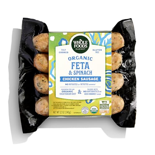 Whole Foods Market, Chicken Sausage Spinach Feta Organic Step 3, 12 Ounce