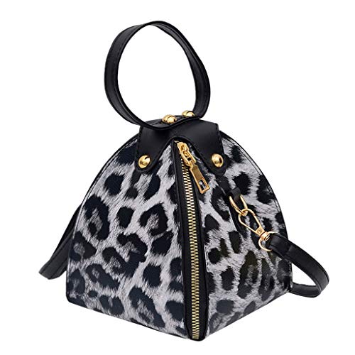 Yoyorule Fashion Womenâ€™ s Leopard Print Large Capacity PU Leather Shoulder Bag Messenger Bag Crossbody Phone Bag Handbag (One Size, C)